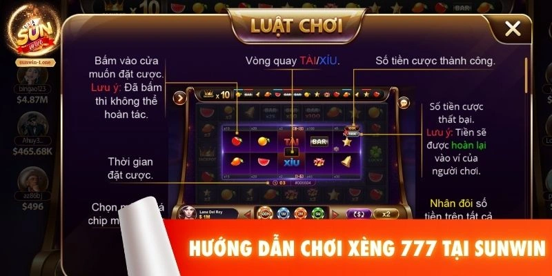 Hướng dẫn chơi Xèng 777 tại SUNWIN