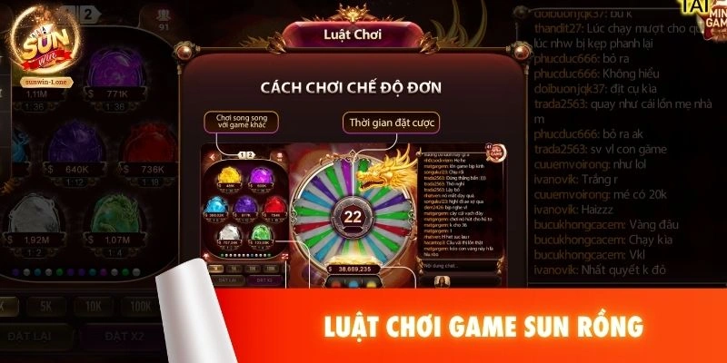Luật chơi game SUN Rồng 